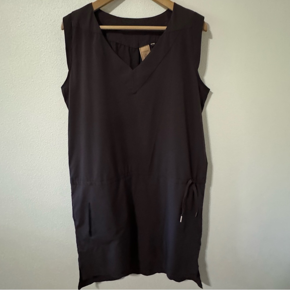 Indygena Burok Dress Brown Sleeveless Active Performance Travel X-Large - Picture 2 of 10